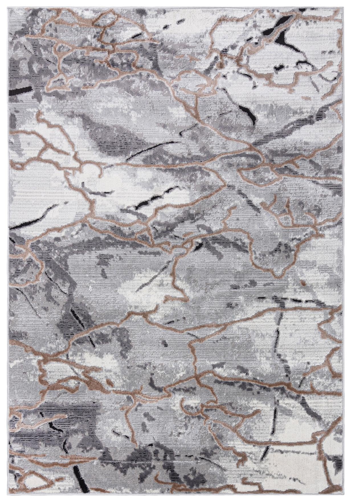 Moderner Teppich - Portland R215D L GRAYD VIZON - abstrakt Marmoroptik, grau