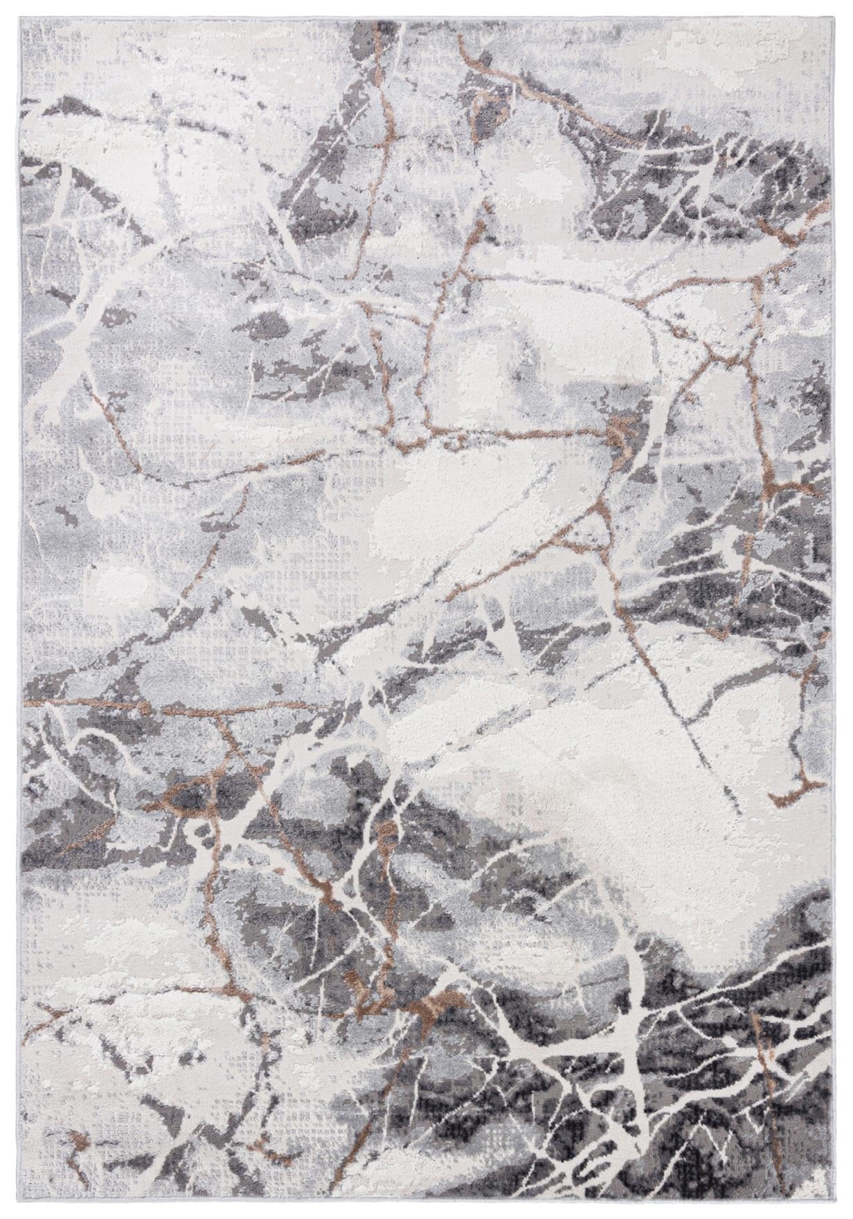 Moderner Teppich - Portland R216C L GRAYVIZON - abstrakt Marmoroptik, grau