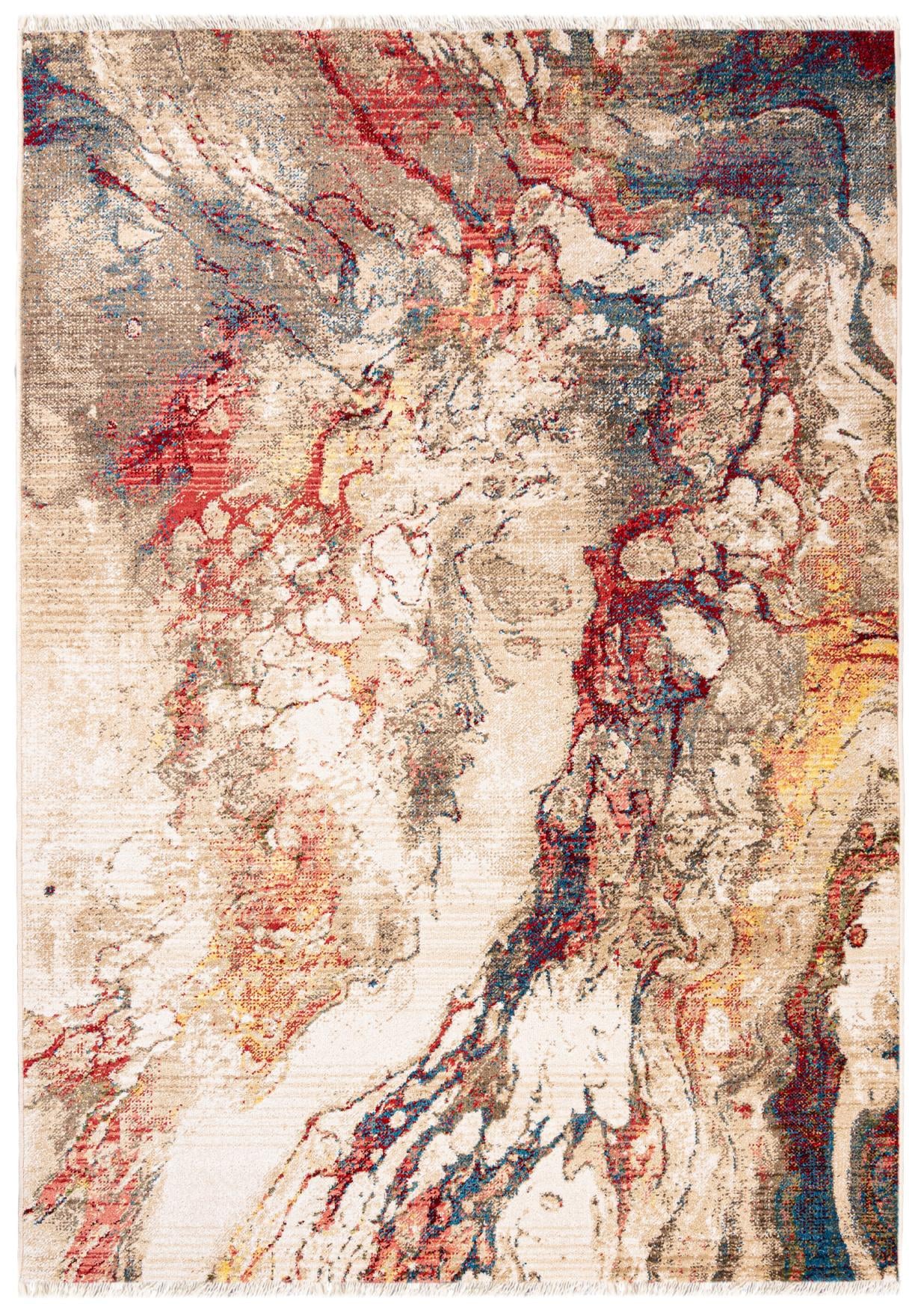 Teppich Modern Multicolor Abstrakt Marmor FF52A RIVIOLI - abstrakt, bunt
