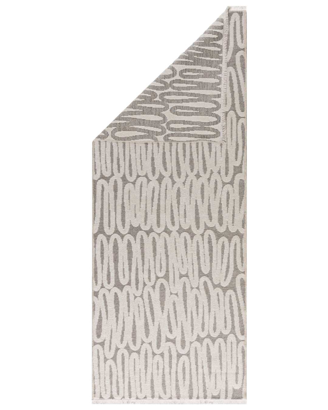 Moderner doppelseitiger Teppich – Amalfi Riso – cremefarben, grau