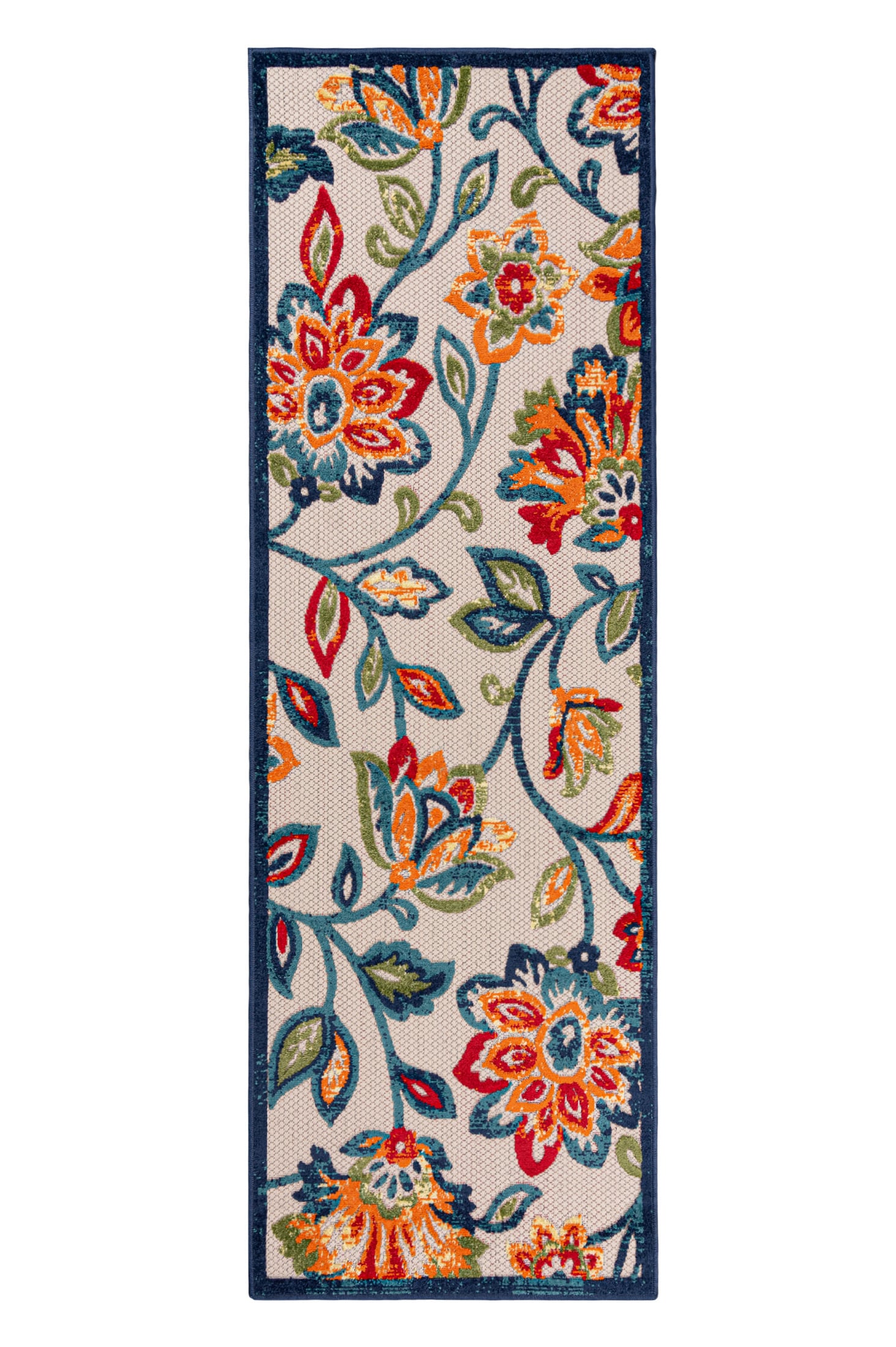 Teppichläufer In- Outdoor Multicolor Floral EC93A AVENTURA , wasserdicht